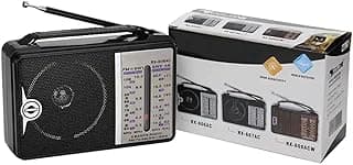 hanso Radio AM/FM/SW1/SW2/TV Transistor Radio AC with Best Reception Big Speaker and Precise Tuning Knob (606 (Black))
