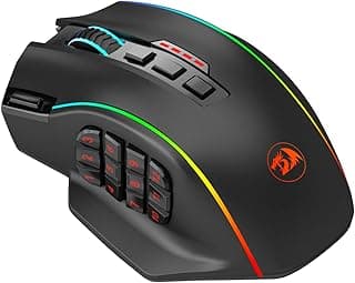 ماوس العاب من ريدراجون M901P-KS RGB ام ام اوه 16 بأزرار قابلة للبرمجة، 16000 نقطة لكل بوصة (لاسلكية، اسود)
