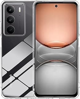 جراب شفاف كريستالي من غوريلا شوب متوافق مع هاتف Realme C75 4G، حماية للكاميرا، مقاوم للخدش، جراب واقٍ رفيع للغاية، جراب هاتف محمول شفاف ناعم من السيليكون TPU