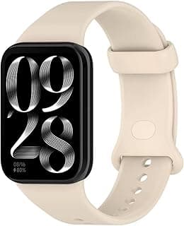 سوار سيليكون ECO لـ Redmi Watch 4 / Redmi Watch 5 / شاومي Smart Band 8 Pro / شاومي Smart Band 9 Pro، حزام رياضي مقاوم للماء (Starlight)