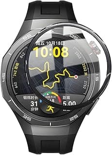 Screen Protector For Huawei Watch GT 5 Pro 46mm, 3D Curved Soft Edge Protective Film [Anti-Scratch] [Bubble Free] [Ultra Shatterproof] [High Sensitive] (Not Glass) For Huawei Watch GT5 Pro