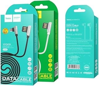 Hoco U42 - Exquisite Steel Charging And Data Transmittion Cable (2.4A - 1.2M) - Micro-USB Plug For Samsung Huawei Xiaomi Oppo - White