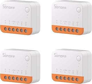 Smart Switch, MINIR4 Wi-Fi Smart Switch, 10A 2400W, Zero and Fire Wires, Works With Amazon Alexa And Google Home Assistant (4 PCS)