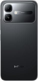 انفنيكس سمارت 20 - شاشة LCD 6.77 انش، ذاكرة RAM 4GB، تخزين 64GB، كاميرا امامية وخلفية 8MP، IP64، 5200mAh، نوع C، اندرويد 16، شريحتين اتصال + مايكرو SD، ضمان 24 شهر، اسود شادو