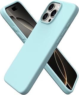Compatible with iPhone 16 Pro Max Case 6.9", Slim Liquid Silicone 3 Layers Soft Gel Rubber Shockproof Protective Cover with Anti-Scratch Microfiber Lining-Fresh Mint