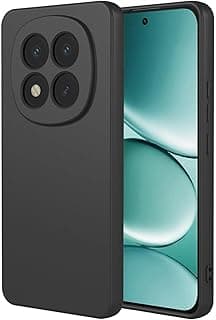 جراب سيليكون متوافق مع Redmi Note 15 Pro، مطاط ناعم مضاد للصدمات، ملمس مطفي مع بطانة قماشية داخلية (أسود)