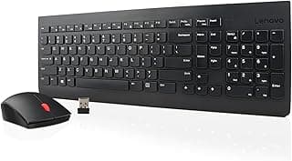 مجموعة كيبورد كومبو لاسلكية 510 مع ماوس من لينوفو، GX30N81779، اسود، Usb