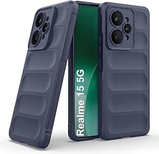 جراب سيليكون للحماية لهاتف Realme 15 5G، درع TPU مضاد للصدمات، بطانة داخلية ناعمة، حماية للكاميرا، جراب متين مضاد للخدش (كحلي)
