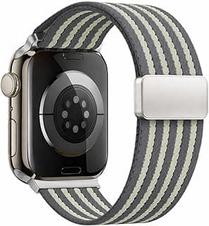 Dl3 Mobilak Sport Solo Loop Compatible with Apple Watch Band 42mm 44mm 45mm 46mm 49mm for Women Men,Magnetic Strap Stretchy Braided Wristband for iWatch Series 11 10 9 8 7 6 5 4 3 Ultra 3 2 1 SE SE2