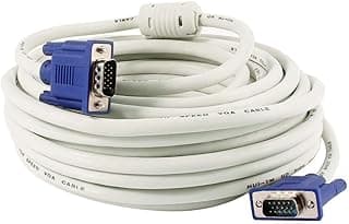 كابل VGA من KEBILSHOP طول 20 متر، ذكر إلى ذكر، 15 بن للبروجيكتور، اللابتوب، كاميرات المراقبة، والكمبيوتر (66 قدم)
