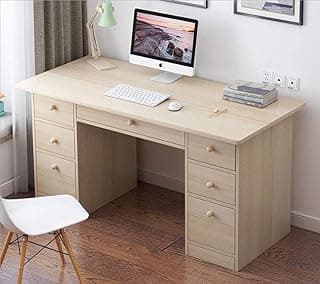 FurniFlex CYY Computer Desk,Home Office Desk Writing Desk Work Table With Storage Drawers Executive Large Storage Space,120 * 45 * 71CM Study Writing Desk Easy Assembly PC Laptop Notebook Workstations