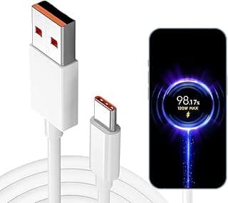 Wonvify USB Type-C Cable 120W 1M for Xiaomi 13T Pro, 12T Pro, 12T, 11TPro, 67W Turbo Charging Cable for Xiaomi 12 Lite 12X 11T, Redmi Note 11 11S Pro and Other Models