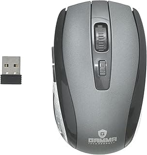 Gamma M-71 Wireless Mouse Amazing Design With Nano USB Receiver 10 Meter Range Without Any interference And High Speed - Black Grey