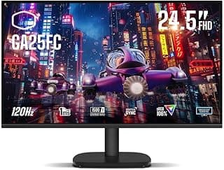 كولر ماستر شاشة سوداء GA25FC-UK 24.5 بوصة IPS (1920x1080/1ms/VGA/HDMI)