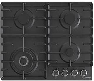 Gas hob, 60 cm, Black stainless steel, 4 burners, front control, full safety - GW642AB