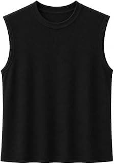 VOID Women's Basic Ribbed Sleeveless Round Neck Top