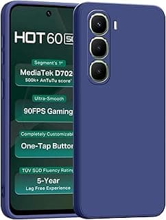 جراب Infinix Hot 60i 4G / Hot 60 5G، سيليكون ناعم TPU، خفيف الوزن، حماية، أزرق