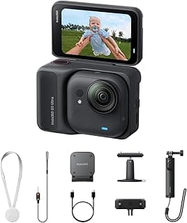 GO Ultra Creator Bundle Midnight Black - Tiny 4K Cam, Lightweight & Portable, Low Light Excellence, Mount Anywhere, FlowState Stabilization