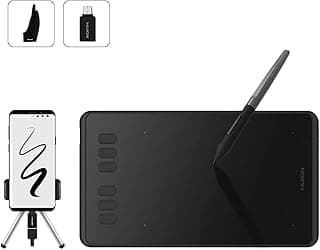 تابلت رسم جرافيك انسبايروي H640P من هيون، مع قلم ستايلس بدون بطارية و6 مفاتيح وظائف قابلة للتخصيص، تابلت رسومات لأجهزة ماك وويندوز وأندرويد، للعمل من المنزل والتعلم عن بعد