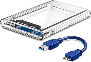 علبة هارد خارجي Z1081 مقاس 2.5 بوصة USB 3.0 إلى SATA شفافة لـ SSD أو HDD
