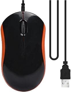ماوس سلكي USB، أسود مع لمسات برتقالية، بحواف مضيئة وحجم مثالي للاستخدام العملي والمريح - موديل MW700
