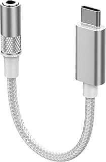 محول صوت نقي من النوع C الى AUX 3.5 ملم من لدنيو | 13 سم USB-C الى AUX انثى | كيبل صوت لاجهزة اندرويد وايباد وماك بوك وسامسونج وستيريو السيارة وسماعات الراس | تصميم متين وصغير الحجم