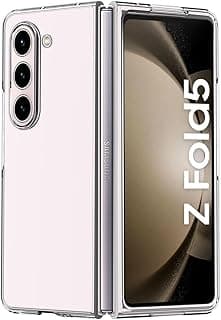 جراب لموبايل سامسونج جالاكسي Z فولد 5 الجيل الخامس 5G شفاف من ال كيس مضاد للاصفرار ورفيع للغاية وشفاف وصلب مصنوع البولي كربونات حافظة بسيطة