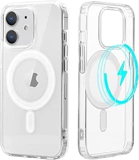 جراب مغناطيسي شفاف لايفون 11 | متوافق مع MagSafe | جراب خلفي صلب شفاف هجين | إطار سيليكون مضاد للصدمات | جراب نحيف لابل ايفون 11