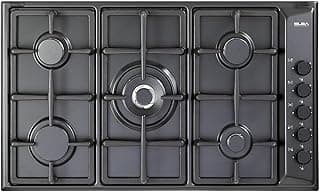 Elba Gas Built-In Hob, 5 Burners, 90 CM- Italy - Black - EN95-545ANT