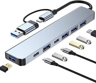 موزع 8 في 2 USB HUB 3.0 USB C محطة توصيل نقل بيانات عالي السرعة 5Gbps