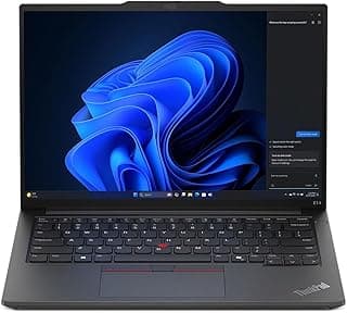 لاب توب ثينك باد E14 الجيل السادس بمعالج انتل كور الترا 7 155U وشاشة 14 بوصة 1920 × 1200 لا تعمل باللمس ونظام ويندوز 11 برو 64 وذاكرة رام 16 جيجابايت وقرص SSD سعة 512 جيجابايت من لينوفو