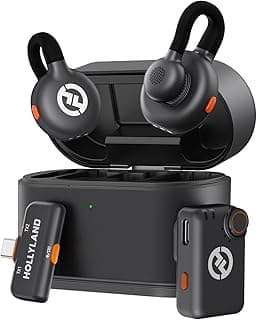 Hollyland Lark M2S Mini Combo (Camera RX+Type-C RX) Wireless Microphone for Camera/iPhone/Android/Laptop, 7g Lightweight, Titanium Clip, 300m Range, Content Creators, Online-Teaching, Streaming