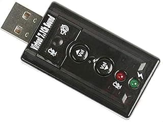 كرت صوت خارجي USB بقناة 7.1 ومحول صوت