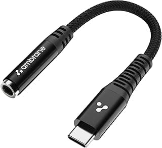 Type C to 3.5 Mm Audio Jack Connector, Headphones Jack Converter for Samsung, Oneplus, iPod and Other Devices Male-to-Female Connector Type (Acxs-1, Black)