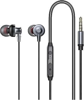 LE-11 سماعة أذن سلكية معدنية بمدخل 3.5mm - جودة صوت عالية وتصميم مريح - مناسبة للمكالمات والموسيقى - من Next Store