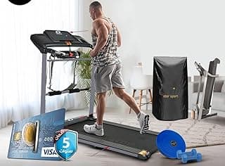 Treadmill CITY STAR FITNESS Multi Func With Massage Belt - Turbo motor130kg - 2.50 HP - + free ball + dummble + twister,Black