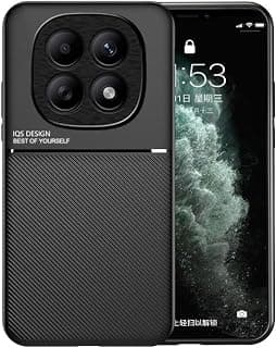 fascination phone case compatible with redmi note 15 4G / 5G Classic shockproof silicone soft tpu leather hard pc mobile phone Magnetic Shockproof PC + TPU Phone Case redmi note 15 4G / 5G (Black)