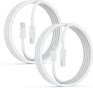 كابل USB C إلى Lightning بطول 2 متر، [معتمد من ابل MFi] عدد 2 كابل شحن سريع لايفون 14 13 برو ماكس 13 برو 12 ميني 11 XR XS X 8 SE، وايباد