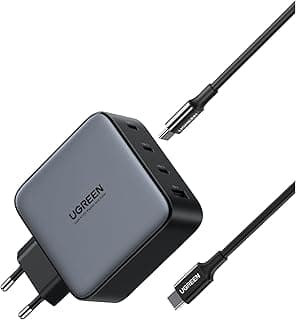 شاحن من يوجرين بتقنية USB، متوافق مع الهواتف الخلوية، بأربعة منافذ