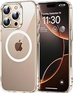 جراب موبايل لـ iPhone 16 Pro Max، جراب مغناطيسي شفاف كريستالي، [مضاد للاصفرار] متوافق مع MagSafe، جراب رفيع للغاية ومضاد للخدش مقاس 6.9 بوصة