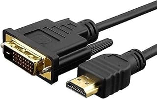 محول كيبل مدخل HDMI الى DVI D 24+1 دبوس للشاشة، DVI-D ذكر الى HDMI ذكر عالي السرعة يدعم 1080P FHD من انفي ديلز (5 قدم)