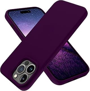 Compatible with iPhone 14 Pro Max Case, Liquid Silicone Case, Full Body Protective Cover, Shockproof, Slim Phone Case, Anti-Scratch Soft Microfiber Lining (Dark Purple)