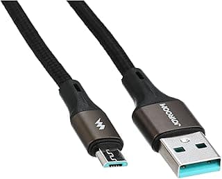 كابل شحن ونقل البيانات من USB نوع A إلى Micro مجموعة لايت-سبيد جوي رووم يدعم الشحن السريع بقوة 3 أمبير بطول 1.2 متر بلون أسود موديل SA25-AM3 هاتف ذكي محول
