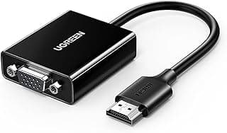 محول HDMI إلى VGA (بدون صوت) مع منفذ طاقة 1080p للشاشات وأجهزة العرض واللابتوب
