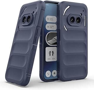 جراب سيليكون TPU من Bump ببطانة مايكروفايبر وحماية للكاميرا لهاتف Nothing Phone 2A 5G (كحلي)