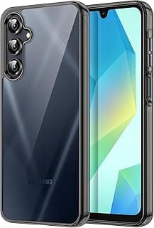 جراب لهاتف سامسونج Galaxy A26 5G / 4G مقاس 6.7 بوصة، غطاء حماية ضد الصدمات بظهر صلب لا يصفر ومقاوم للخدش (أسود)