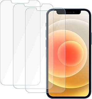 واقي شاشة زجاج مقوى ممتاز لـ iPhone 12، مقاوم للخدش، سهل التركيب، متوافق مع الجرابات (iPhone 12/iPhone 12 Pro)