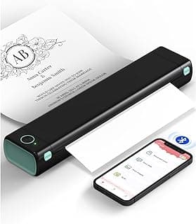 طابعة محمولة Phomemo M08F-Letter، لاسلكية، حرارية بدون حبر، متوافقة مع مقاس 8.5 × 11 بوصة، أحادية اللون، للسفر، المكتب، المنزل، والتعليم
