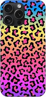 Neon Rainbow Colored Silicone Printed mobile case compatible with Iphone 15 pro max