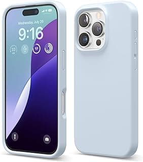 Compatible with iPhone 16 Pro Case, Premium Liquid Silicone Case, Full Body Protective Cover, Shockproof Slim Phone Case, Anti-Scratch Soft Microfiber Lining, 6.3 inch (Baby Blue)